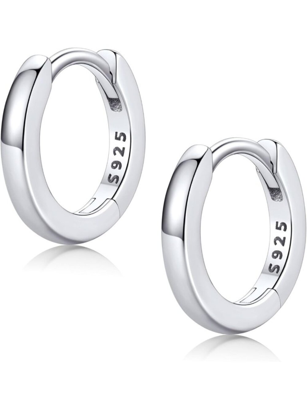 Sterling Silver Small Huggie Hoop Earrings for Women - Elegant & Lightweight